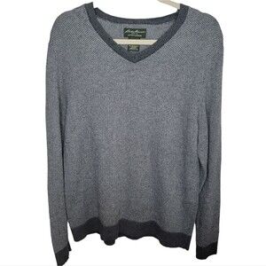 Eddie Bauer cotton cashmere v-neck sweater size Medium